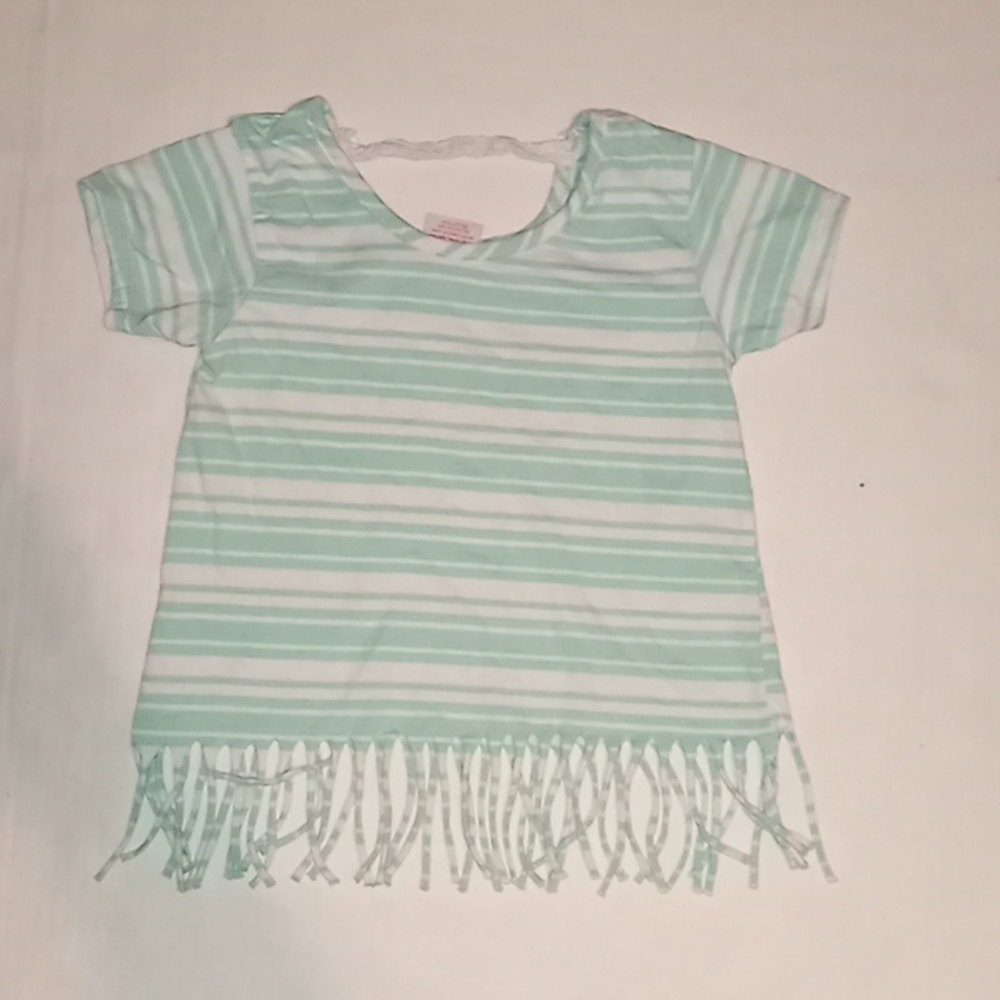 Real Love Striped Bottom Fringed Shirt